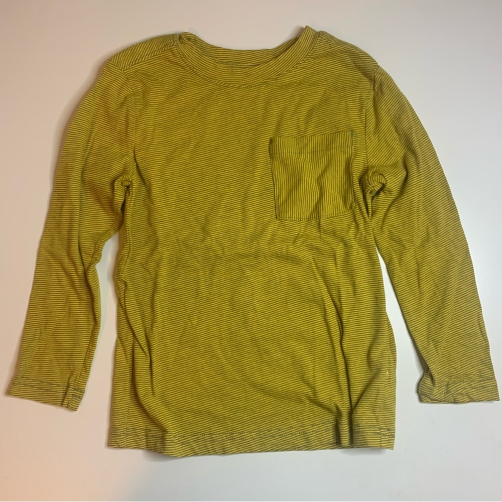 Cat & Jack Yellow Striped Long Sleeve Tee